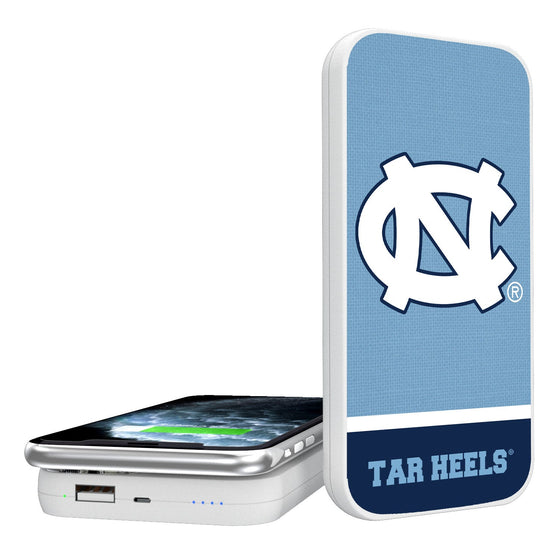 North Carolina Tar Heels Solid Wordmark 5000mAh Portable Wireless Charger-0