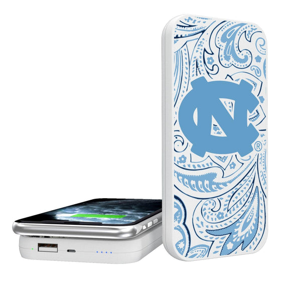 North Carolina Tar Heels Paisley 5000mAh Portable Wireless Charger-0