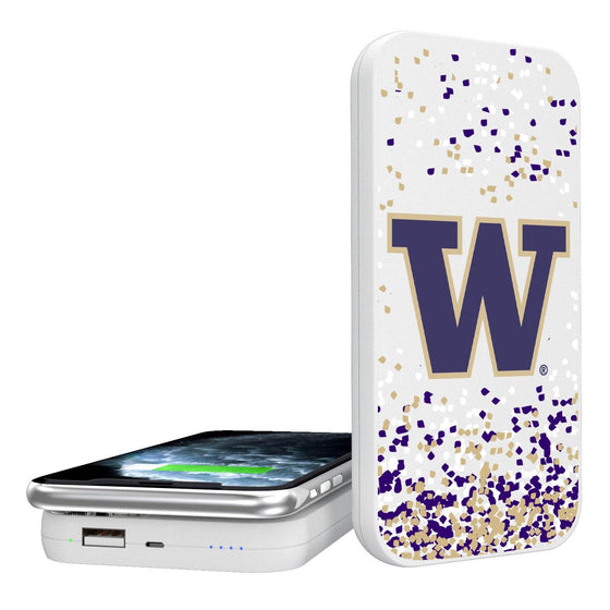 Washington Huskies Confetti 5000mAh Portable Wireless Charger-0