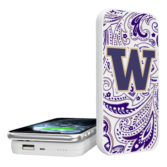 Washington Huskies Paisley 5000mAh Portable Wireless Charger-0