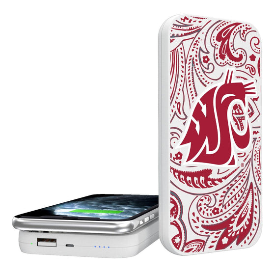 Washington State Cougars Paisley 5000mAh Portable Wireless Charger-0