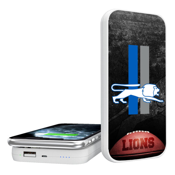 Detroit Lions Retro Legendary 5000mAh Portable Wireless Charger - 757 Sports Collectibles