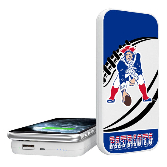 New England Patriots Passtime 5000mAh Portable Wireless Charger - 757 Sports Collectibles