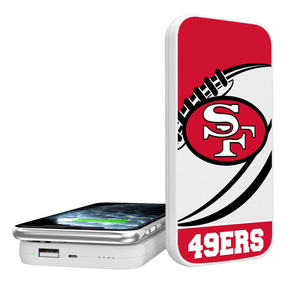 San Francisco 49ers Passtime 5000mAh Portable Wireless Charger - 757 Sports Collectibles