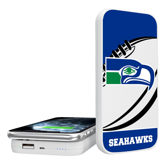 Seattle Seahawks Passtime 5000mAh Portable Wireless Charger - 757 Sports Collectibles