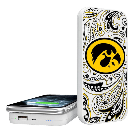 Iowa Hawkeyes Paisley 5000mAh Portable Wireless Charger-0