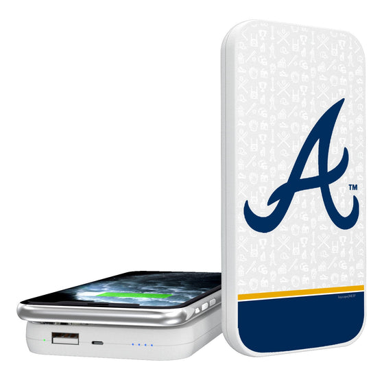 Atlanta Braves Memories 5000mAh Portable Wireless Charger - 757 Sports Collectibles