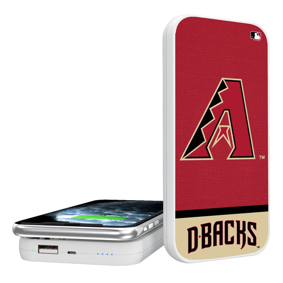 Arizona Diamondbacks Solid Wordmark 5000mAh Portable Wireless Charger - 757 Sports Collectibles