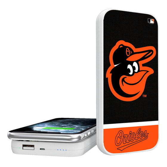 Baltimore Orioles Solid Wordmark 5000mAh Portable Wireless Charger - 757 Sports Collectibles