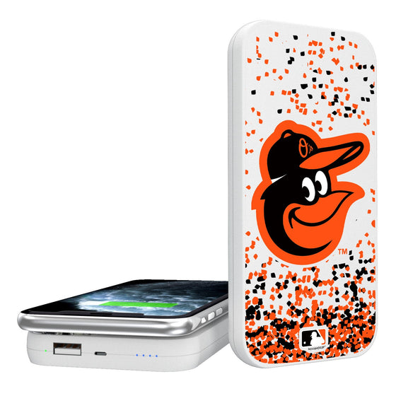 Baltimore Orioles Confetti 5000mAh Portable Wireless Charger - 757 Sports Collectibles