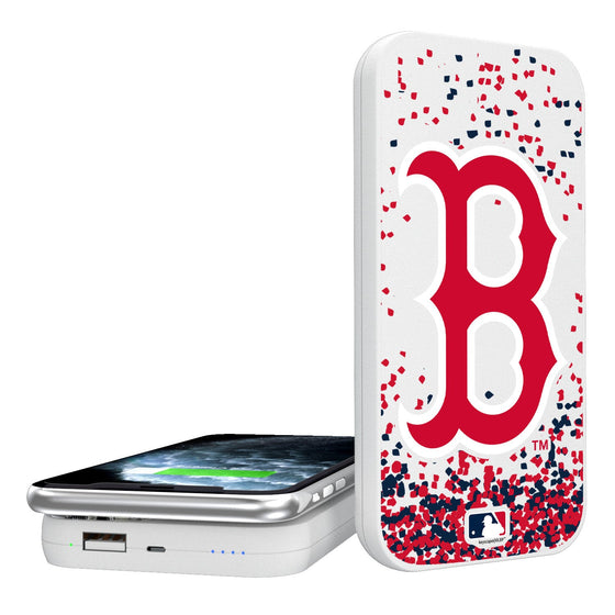 Boston Red Sox Confetti 5000mAh Portable Wireless Charger - 757 Sports Collectibles