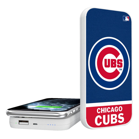 Chicago Cubs Solid Wordmark 5000mAh Portable Wireless Charger - 757 Sports Collectibles