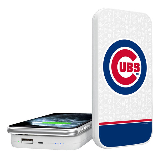 Chicago Cubs Memories 5000mAh Portable Wireless Charger - 757 Sports Collectibles