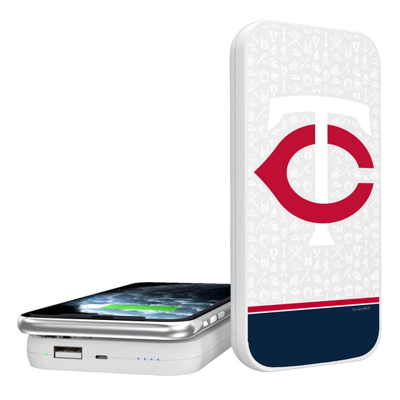 Minnesota Twins Memories 5000mAh Portable Wireless Charger - 757 Sports Collectibles