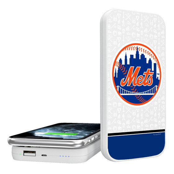 New York Mets Memories 5000mAh Portable Wireless Charger - 757 Sports Collectibles