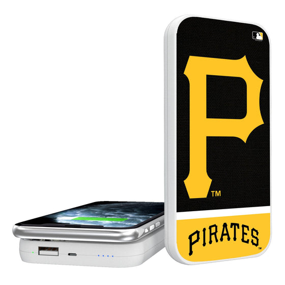 Pittsburgh Pirates Solid Wordmark 5000mAh Portable Wireless Charger - 757 Sports Collectibles