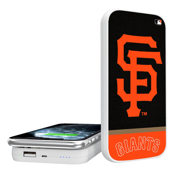 San Francisco Giants Solid Wordmark 5000mAh Portable Wireless Charger - 757 Sports Collectibles