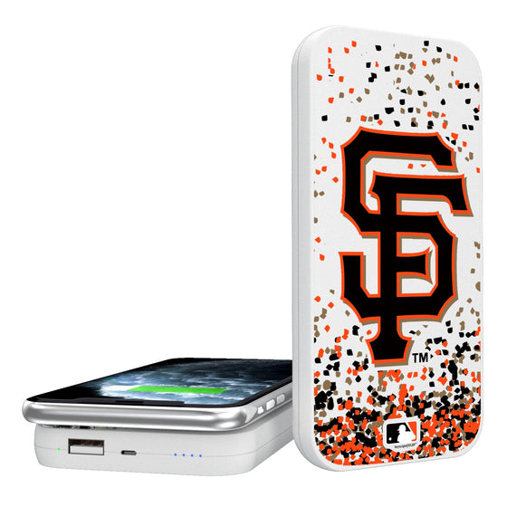 San Francisco Giants Confetti 5000mAh Portable Wireless Charger - 757 Sports Collectibles