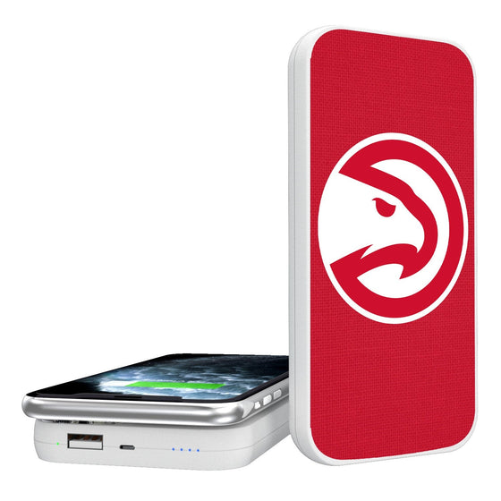 Atlanta Hawks Solid 5000mAh Portable Wireless Charger-0