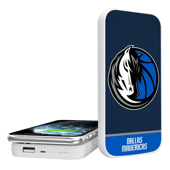 Dallas Mavericks Solid Wordmark 5000mAh Portable Wireless Charger-0