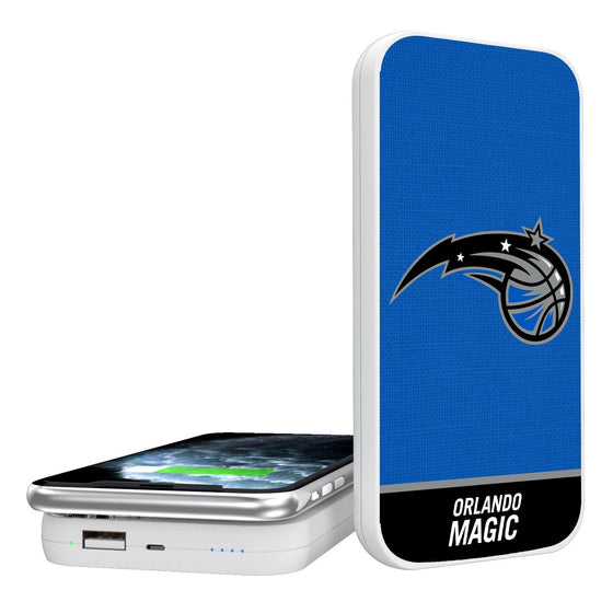 Orlando Magic Solid Wordmark 5000mAh Portable Wireless Charger-0