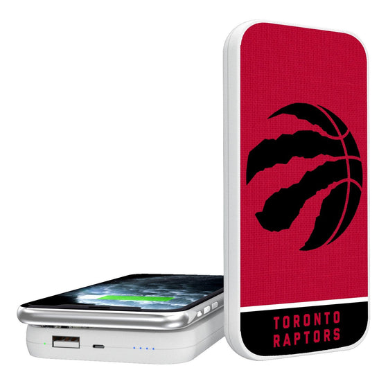 Toronto Raptors Solid Wordmark 5000mAh Portable Wireless Charger-0