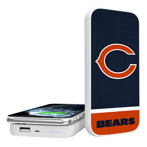 Chicago Bears Solid Wordmark 5000mAh Portable Wireless Charger - 757 Sports Collectibles