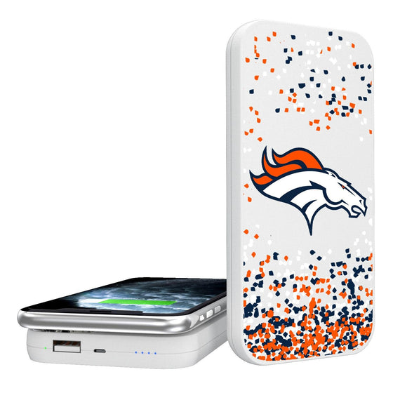 Denver Broncos Confetti 5000mAh Portable Wireless Charger-0