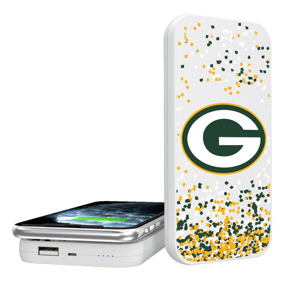 Green Bay Packers Confetti 5000mAh Portable Wireless Charger-0