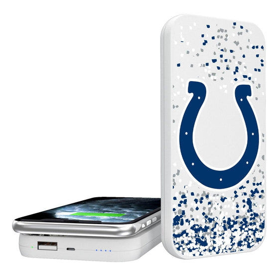 Indianapolis Colts Confetti 5000mAh Portable Wireless Charger-0