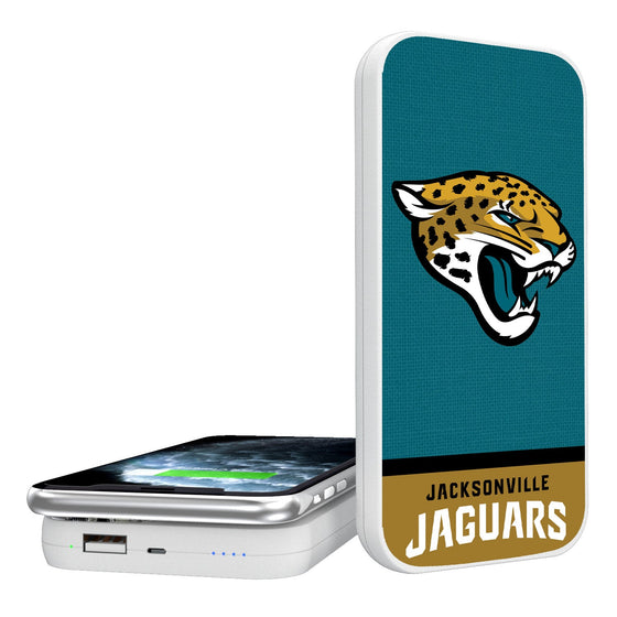 Jacksonville Jaguars Solid Wordmark 5000mAh Portable Wireless Charger - 757 Sports Collectibles
