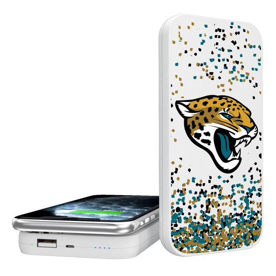 Jacksonville Jaguars Confetti 5000mAh Portable Wireless Charger-0