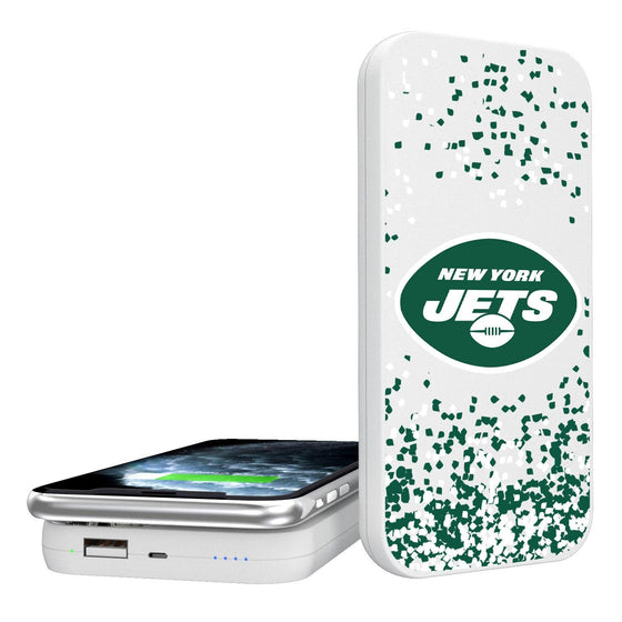 New York Jets Confetti 5000mAh Portable Wireless Charger-0