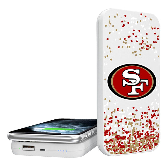 San Francisco 49ers Confetti 5000mAh Portable Wireless Charger-0