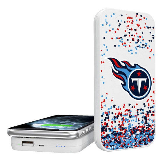 Tennessee Titans Confetti 5000mAh Portable Wireless Charger-0
