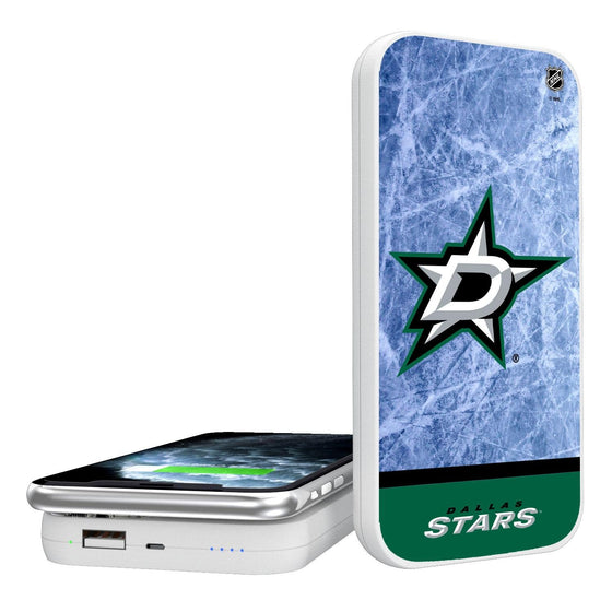 Dallas Stars Ice Wordmark 5000mAh Portable Wireless Charger-0