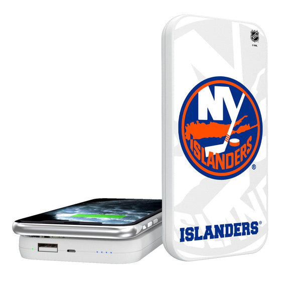 New York Islanders Tilt 5000mAh Portable Wireless Charger-0