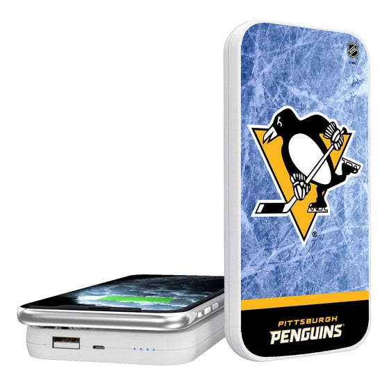 Pittsburgh Penguins Ice Wordmark 5000mAh Portable Wireless Charger-0
