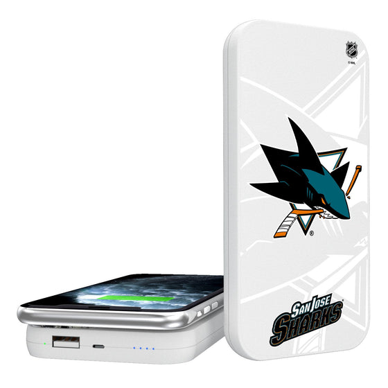 San Jose Sharks Tilt 5000mAh Portable Wireless Charger-0