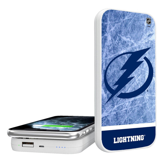 Tampa Bay Lightning Ice Wordmark 5000mAh Portable Wireless Charger-0