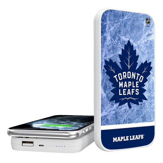 Toronto Maple Leafs Ice Wordmark 5000mAh Portable Wireless Charger-0