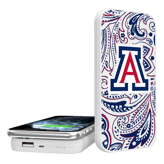 Arizona Wildcats Paisley 5000mAh Portable Wireless Charger-0