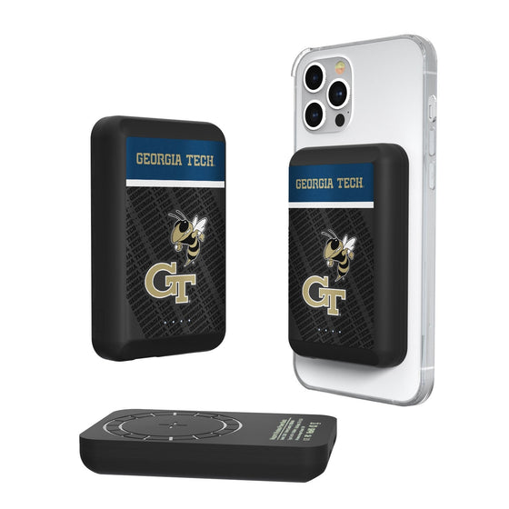 Georgia Tech Yellow Jackets Endzone Plus 5000mAh Magnetic Wireless Charger-0