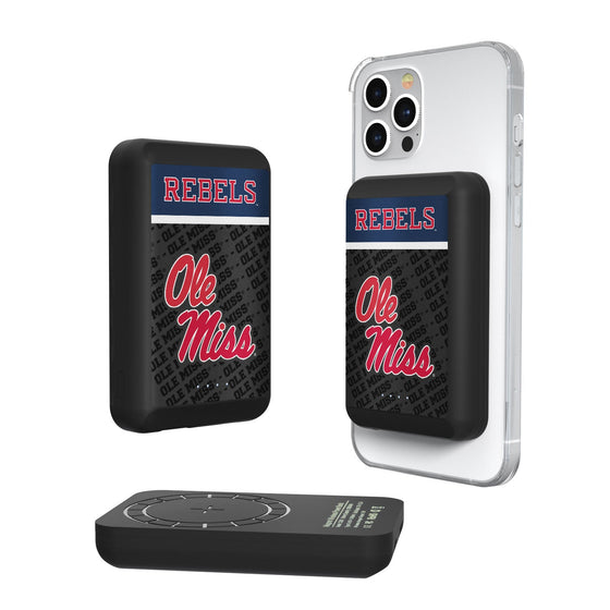 Mississippi Ole Miss Rebels Endzone Plus 5000mAh Magnetic Wireless Charger-0