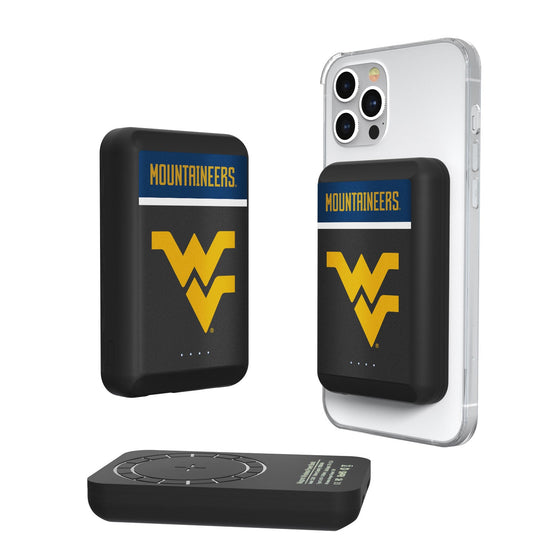 West Virginia Mountaineers Endzone Plus 5000mAh Magnetic Wireless Charger-0