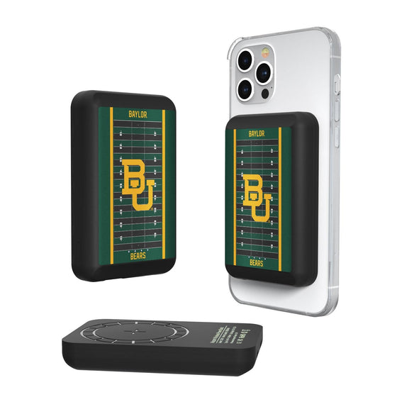 Baylor Bears Football Field Wireless Mag Power Bank-0