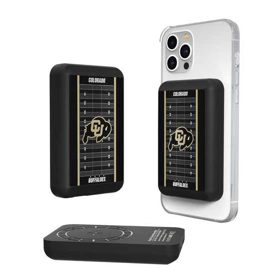 Colorado Buffaloes Football Field Wireless Mag Power Bank-0