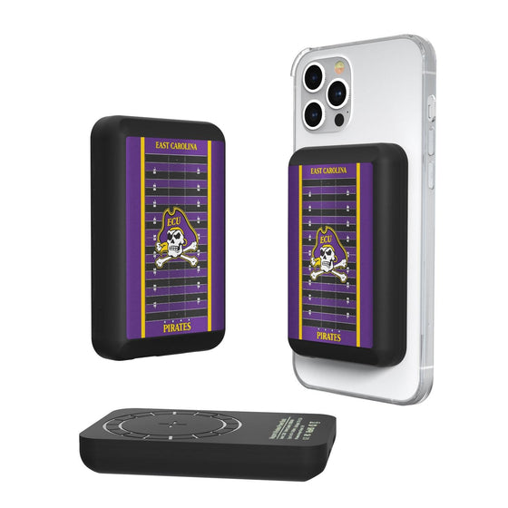 East Carolina Pirates Football Field Wireless Mag Power Bank-0