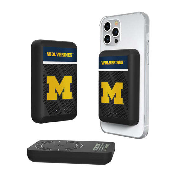 Michigan Wolverines Endzone Plus 5000mAh Magnetic Wireless Charger-0