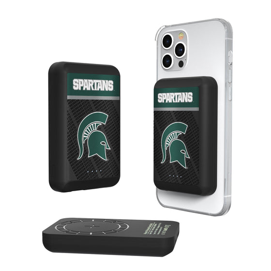 Michigan State Spartans Endzone Plus 5000mAh Magnetic Wireless Charger-0